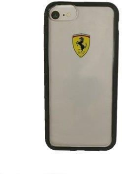 Ferrari Hardcase Iphone 7/ 8/ SE 2020 Przezroczysty/Czarny (Fehcrfp7Bk)