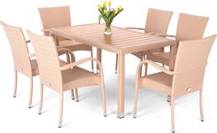 Zdjęcie Home&Garden Meble z technorattanu Mori Beige 6+1 - Rzeszów