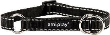 amiplay Obroża półzaciskowa Reflective XL 40-60 bx2,5cm czarny 