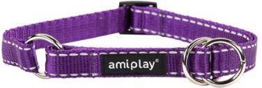 AmiPlay Obroża półzaciskowa Reflective XL 40-60 bx2,5cm Fioletowy 