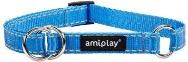 amiplay Obroża półzaciskowa Reflective M 25-40 bx1,5cm Niebieski 