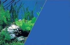 Zolux Tło akwariowe dwustronne 50x80cm rośliny skała/niebieskie  - Ozdoby akwariowe