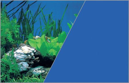 Zolux Tło akwariowe dwustronne 60x120cm rośliny skała/niebieskie 