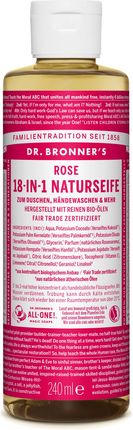 Dr. Bronner S 18w1 Naturalne Mydło z Różą 240ml