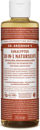 Dr. Bronner S 18w1 Naturalne Mydło z Eukaliptusem 240ml