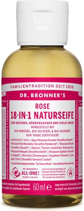 Dr. Bronner S 18w1 Naturalne Mydło z Różą Małe Opakowanie 60ml