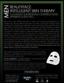 Beautyface Men Intelligent Skin Therapy Oczyszczająco Odświeżająca Maska Kompres Z Solą Morską I Bambusem 1 szt.