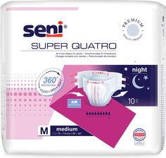 Zdjęcie Seni Super Quatro Pieluchomajtki rozmiar M 10 szt.  - Kluczbork