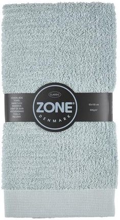 Szaro-zielony ręcznik Zone, 100x50 cm