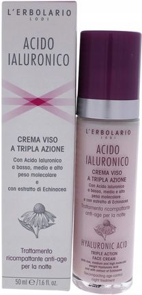 Krem Lerbolario Kwas Hialuronowy potrójne działanie na noc 50ml
