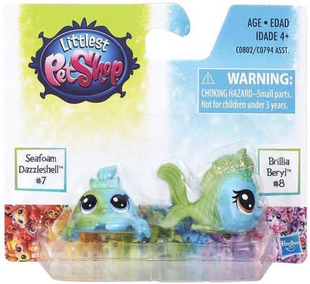 Hasbro Littlest Pet Shop Tęczowe Zwierzaki Krab I Rybka C0802