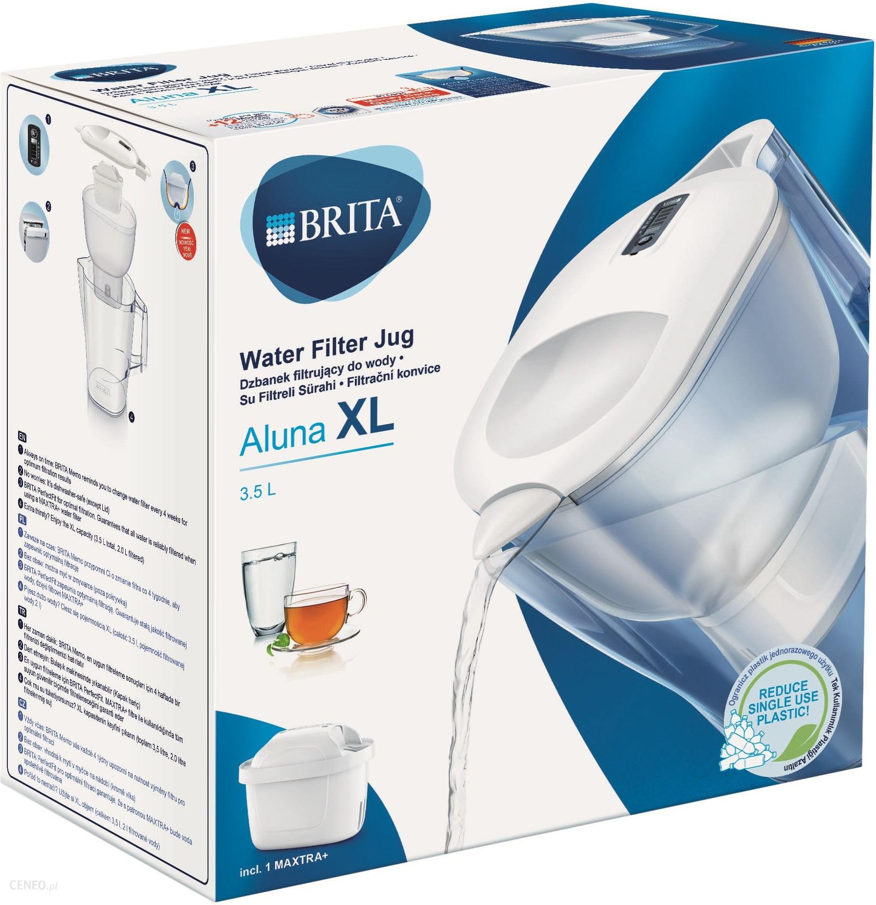 filtrujący BRITA XL 3,5L biały + filtr Maxtra+ PP - Opinie i ceny na Ceneo.pl
