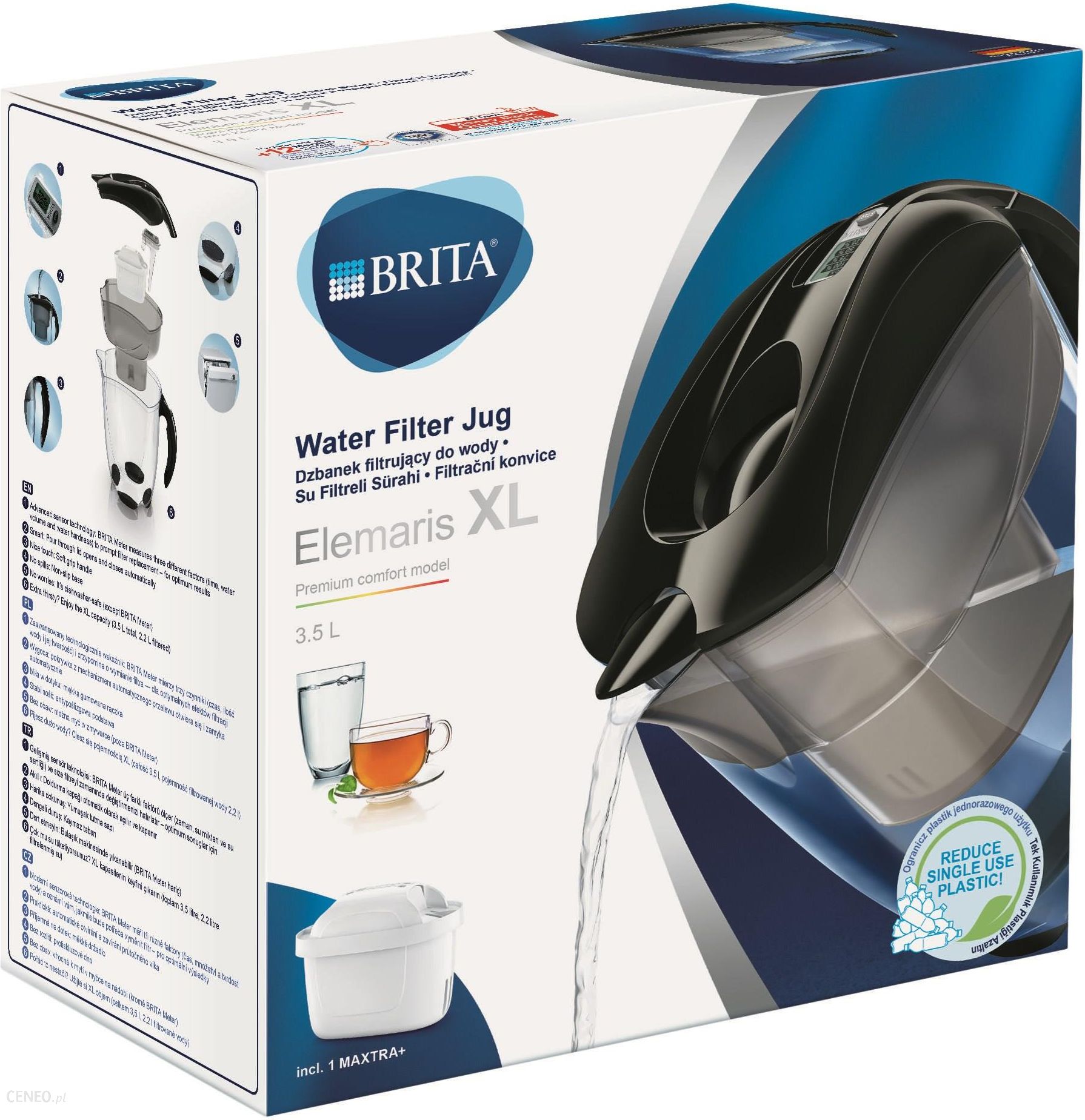 Dzbanek BRITA Elemaris XL czarny + filtr Mxtra+ PP - Opinie i ceny na