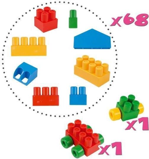 Wader Klocki Middle Blocks - Zestaw Big 70el. - ceny i opinie - Ceneo.pl