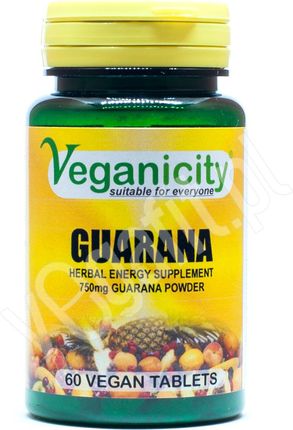 Tabletki Veganicity Guarana 750mg 60 szt.