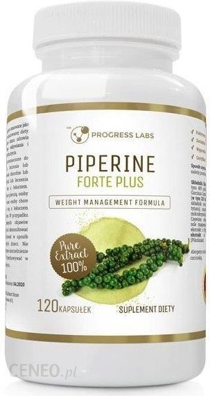 Progress Labs Piperyna Piperine Forte Plus 95 20 Mg 120 Kaps Opinie I Ceny Na Ceneo Pl