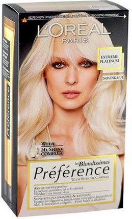 L'Oreal Préférence Les Blondissimes Hair Colour Farba do Włosów Extreme Platinum 1 szt.