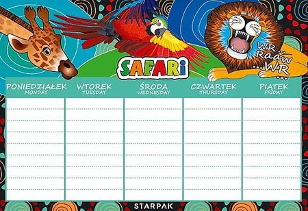 Starpak Plan Lekcji Safari 25 Szt