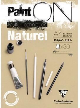 Clairefontaine Blok Paint on natural A5/30K 250g
