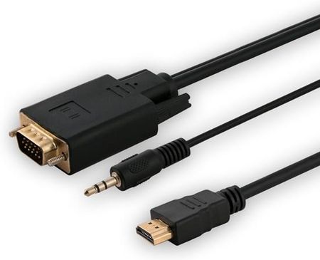 Savio Kabel/Adapter HDMI M - VGA M + Audio 1,8m (CL-104)