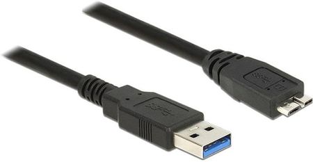 Delock USB A - Micro USB B (M/M) Czarny 0.5m (85071)