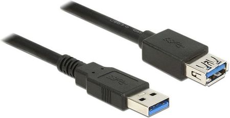 Kabel USB Delock 3.0 A - A M/Ż 1.5m czarny (85055) 