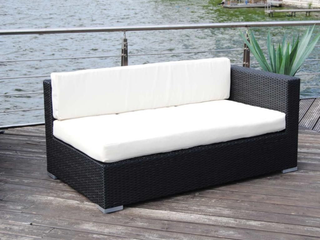 Rattan Outdoor Furniture Germany Dwuosobowa Kanapa Z Oparciem Z Lewej