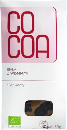 Cocoa Czekolada Biała Z Wiśniami 50G Bio