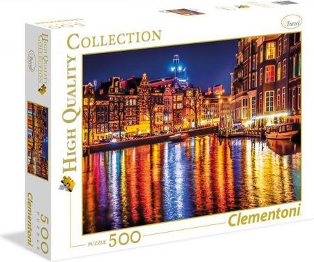 Clementoni Puzzle 500 el. Amsterdam nocą (35037) 