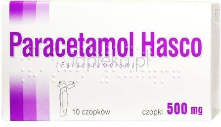 Paracetamol 500mg Hasco 10 czop.