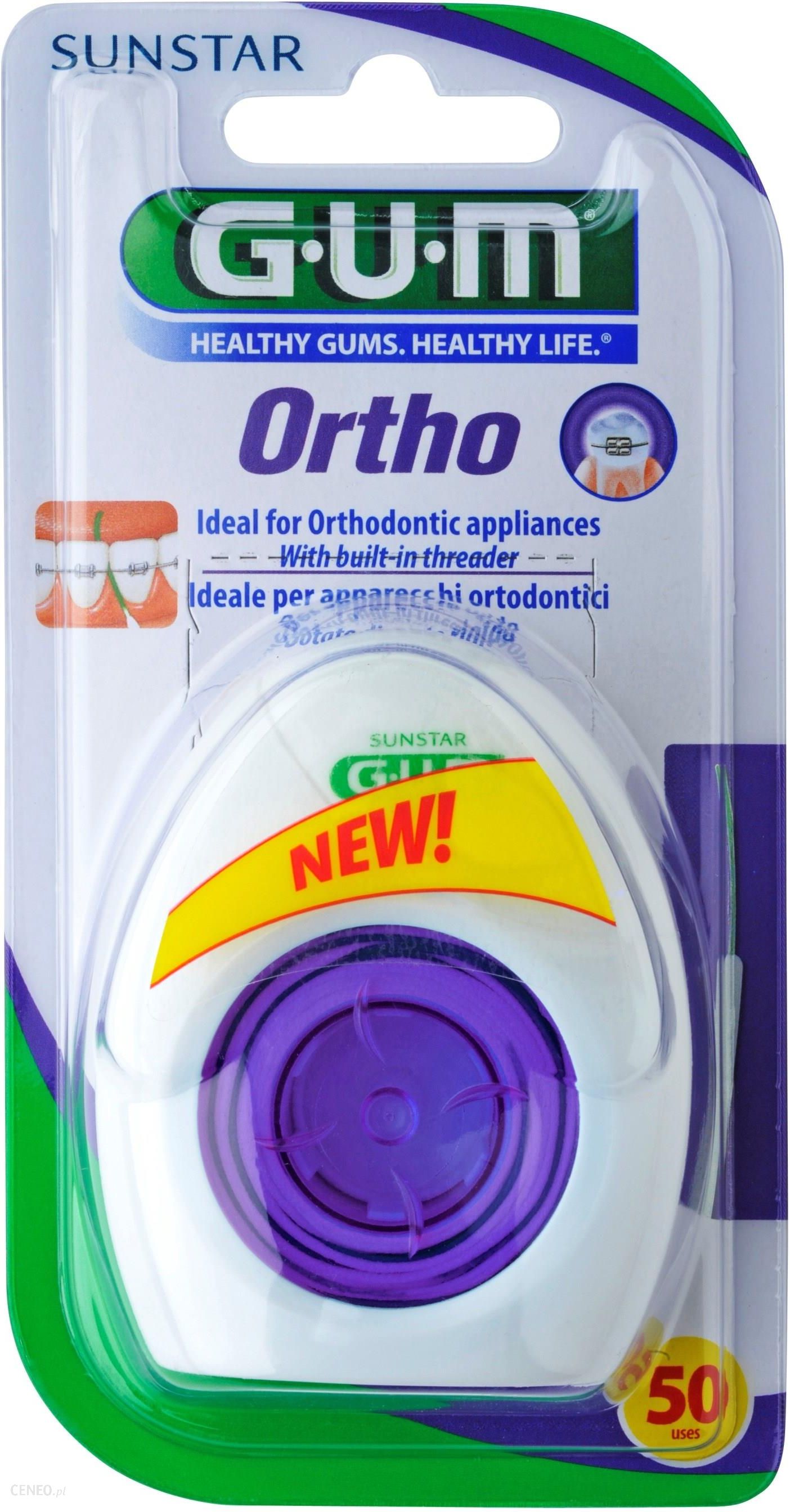 GUM OrthoFloss Nić dentystyczna dla osób z aparatem ortodontycznym