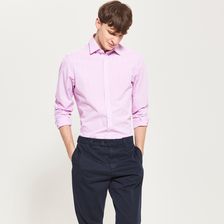 Reserved - Elegancka koszula w kratę - Różowy - męski - zdjęcie 1
