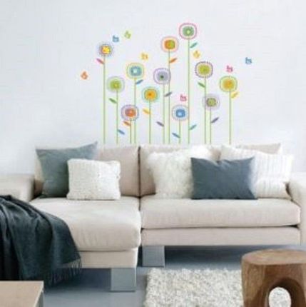 Kemiś Naklejka dekoracyjna na ścianę Wiosenne kwiaty 130x110
