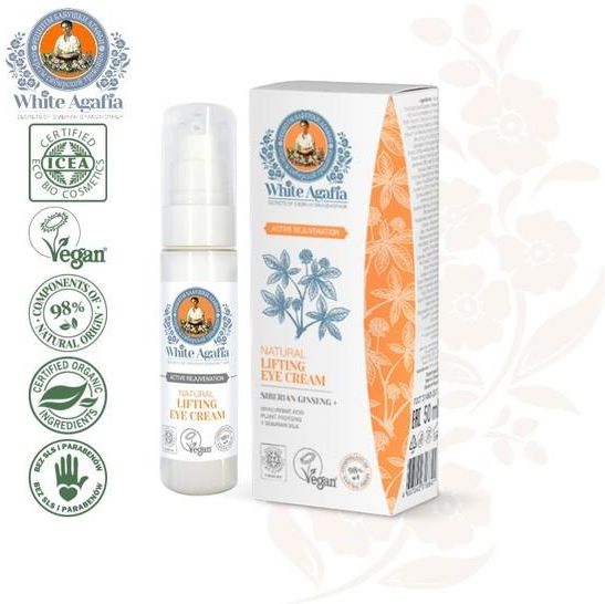 white agafia natural lifting eye cream