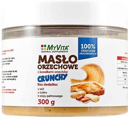 Myvita Masło Orzechowe 100% Crunchy 300G