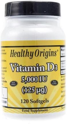 Healthy Origins Witamina D3 5000iu 120Kaps.