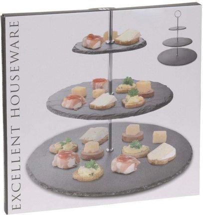 EH Excellent Houseware Kamienna patera na ciasta i przekąski, 3 poziomy B018E1INIM - zdjęcie 2