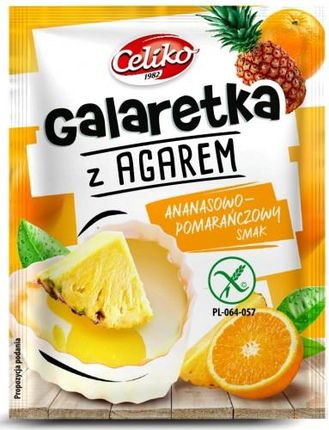 Celiko Galaretka bez żelatyny ananas pomarańcza 45g