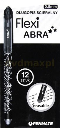 Penmate Długopis Ścieralny Flexi Abra Czarny (12Szt)