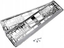 Zdjęcie Ramki pod tablicę rejestracyjną chromowane zestaw 2 SZT - Sulejówek