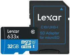Zdjęcie Lexar microSD 32GB X633 microSDHC UHS-I (LSDMI32GBBEU633A) - Przasnysz