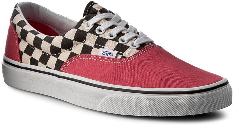 Tenisówki VANS - Era VN0A38FRMV5 (2-Tone Check) Rouge Red - Ceny i