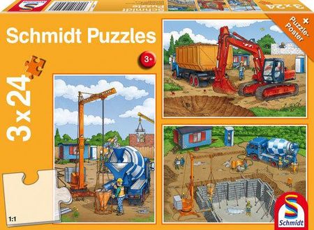Schmidt Spiele puzzle Uwaga! Roboty budowlane (106588)
