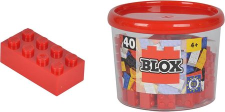 Simba Blox 40 Klocki w pojemniku czerwone (S4118875)