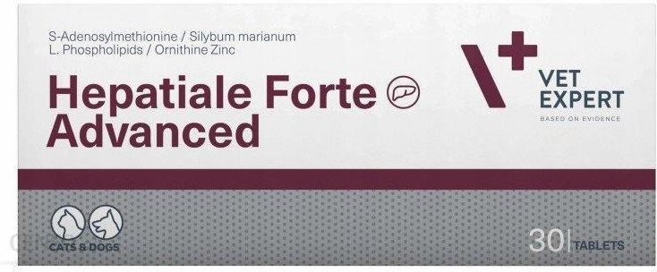 Vet Expert Hepatiale Forte Advanced preparat wspomagający funkcje wątroby dla psów i kotów 30tabl.