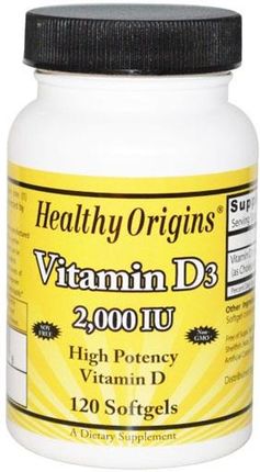 Healthy Origins Witamina D3 2000IU 120 kaps.