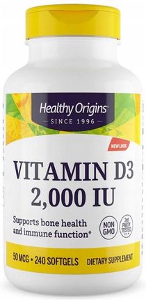 Healthy Origins Witamina D3 2000IU 240 kaps.