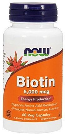 Now Foods Biotin 5000mcg 60 kaps.