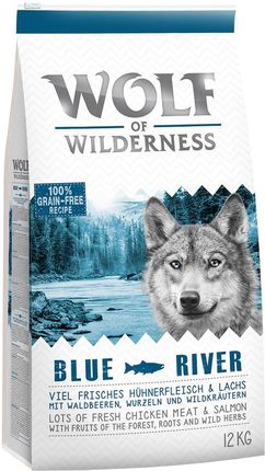 Wolf of Wilderness Adult Blue River łosoś 12kg