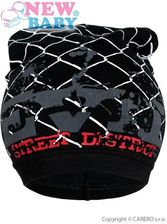 Zdjęcie Wiosenna czapka New Baby z napisem czarna - Gorlice